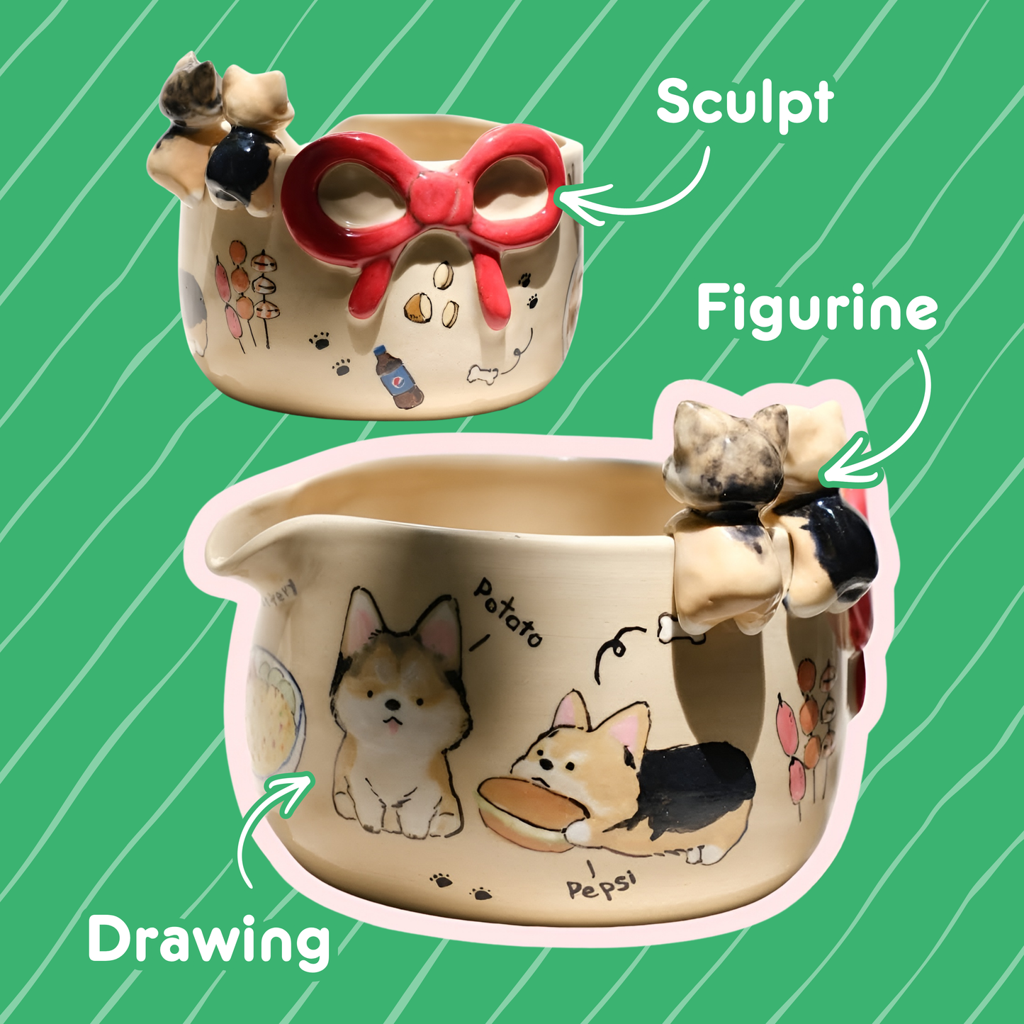 Matcha Bowl & Whisk Holder (Chawan & Chasen Holder)