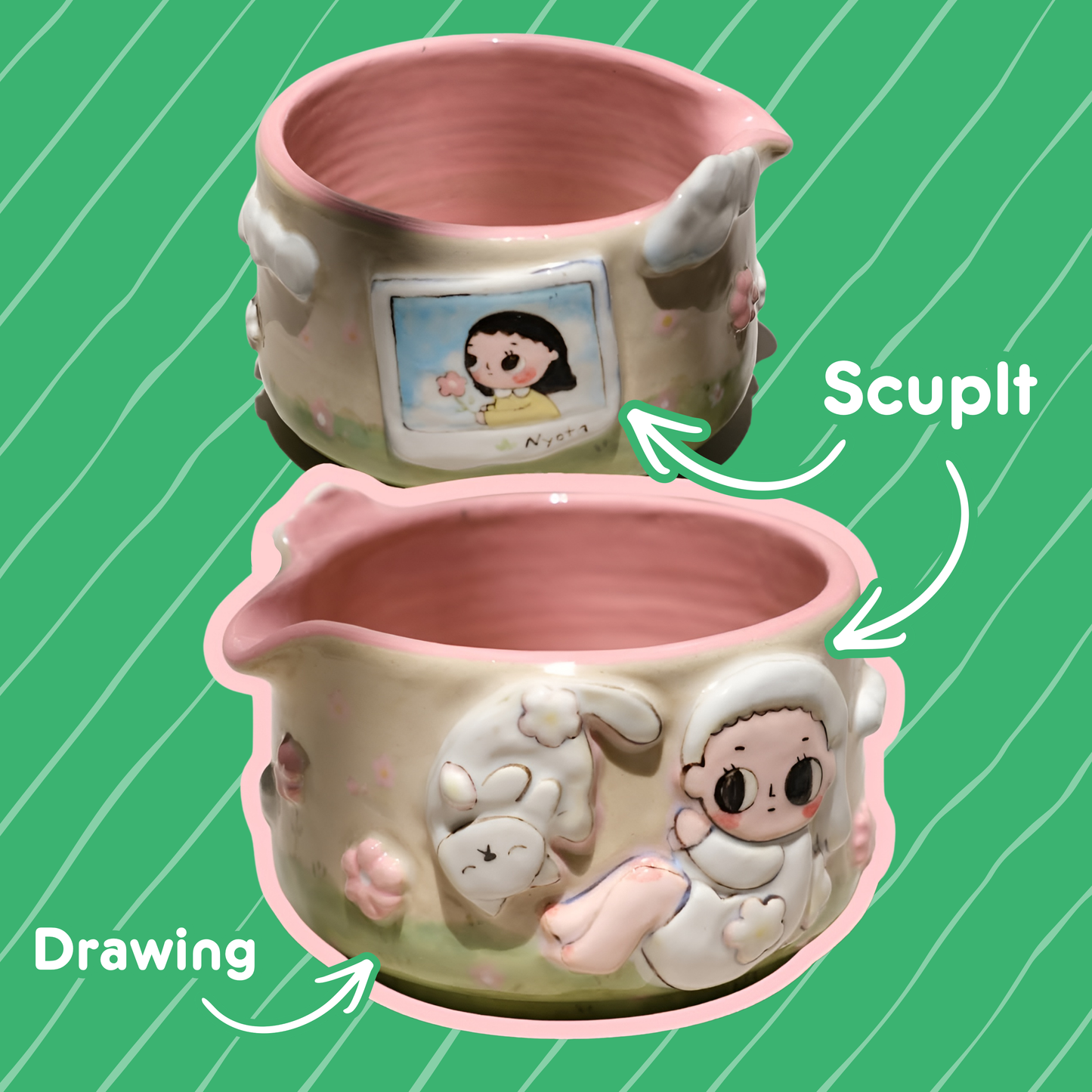 Matcha Bowl & Whisk Holder (Chawan & Chasen Holder)